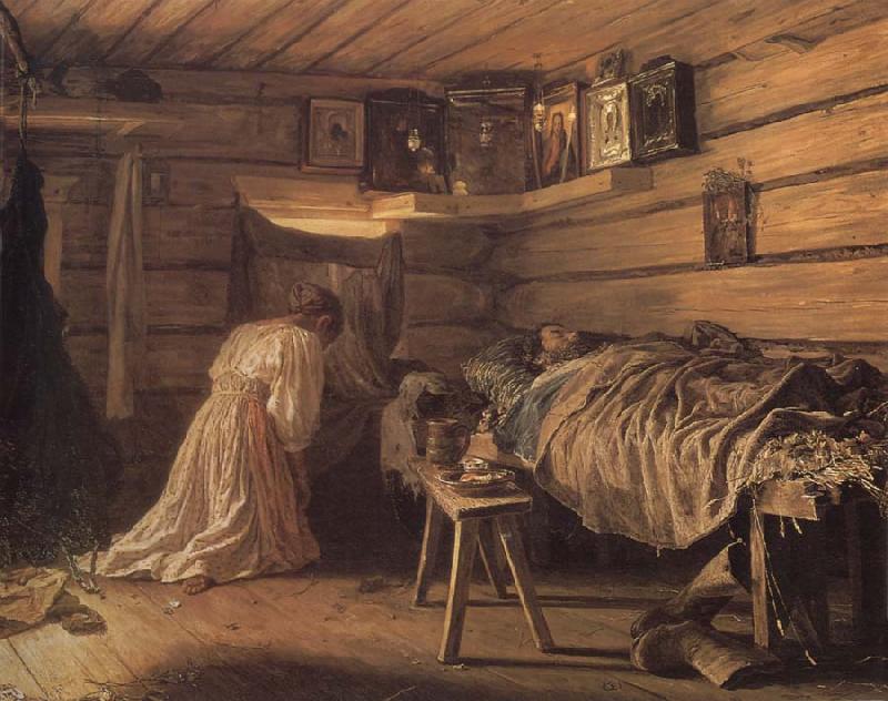 Vassily Maximov The Sick Husband Sweden oil painting art